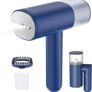 Handheld Clothes Steamer 1200W Foldable Travel Steamer 20 Sec Preheat 150ml Blue