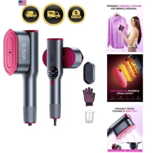 2 in 1 Handheld Garment Steamer and Iron for Clothes Travel Size